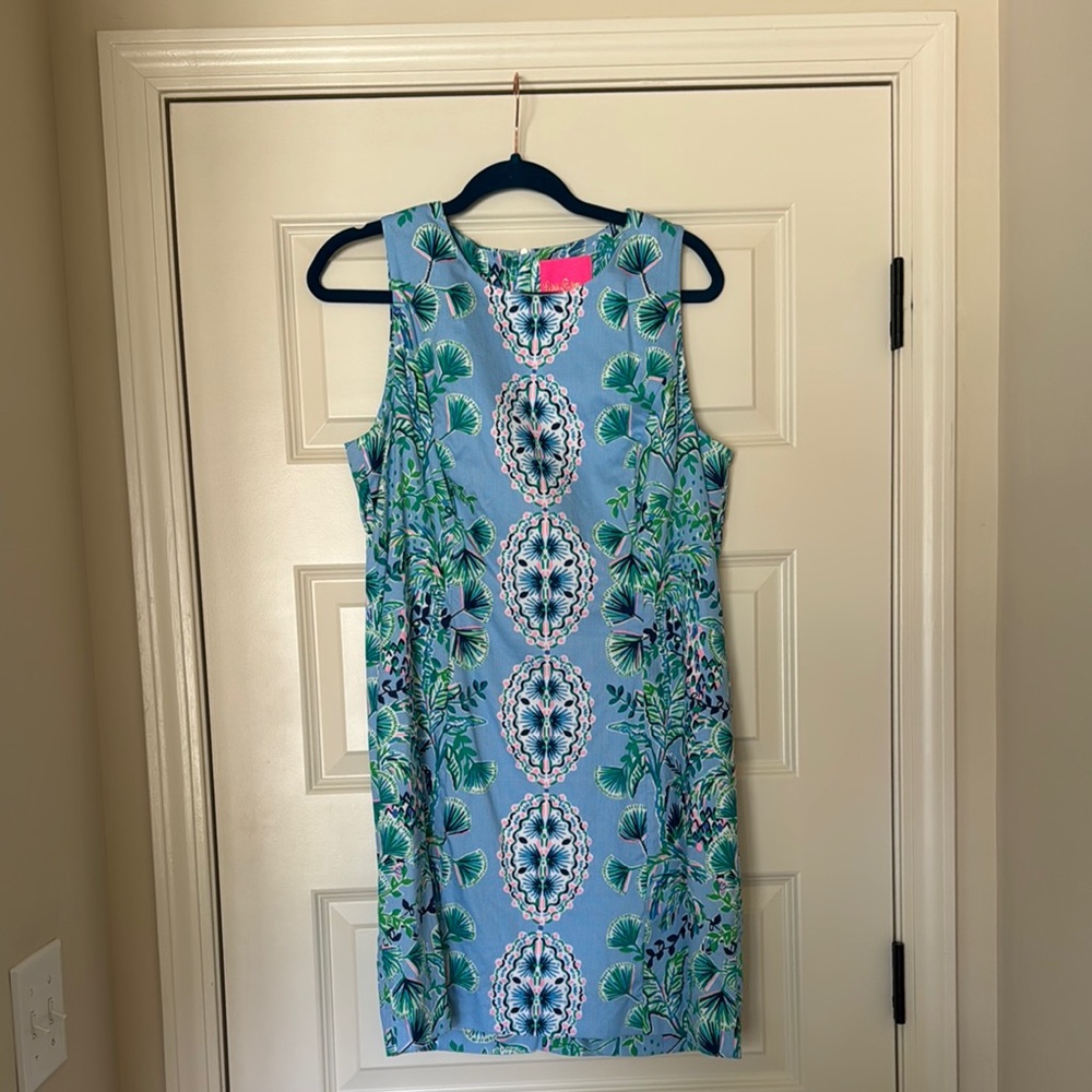Lilly Pulitzer Blue Sleeveless Sheath Dress